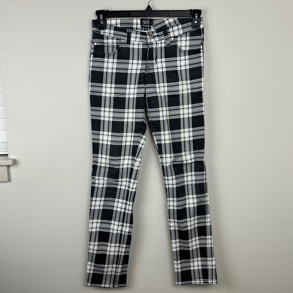 Tripp NYC Plaid Black White Pants - Picture 2 of 7
